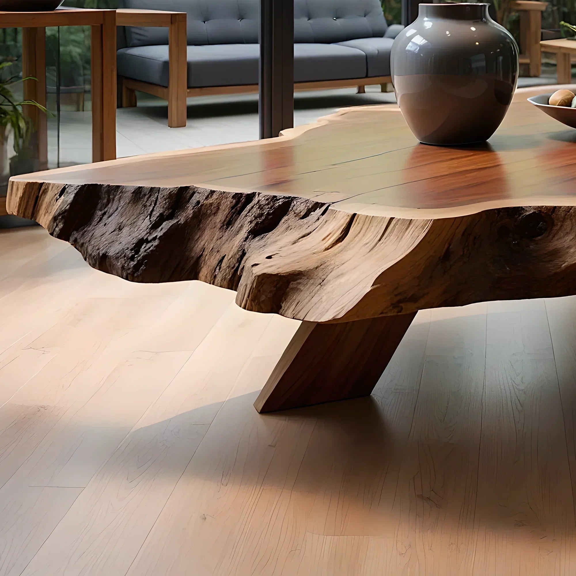 Solid Wood Coffee Table – Handmade Rustic Charm 