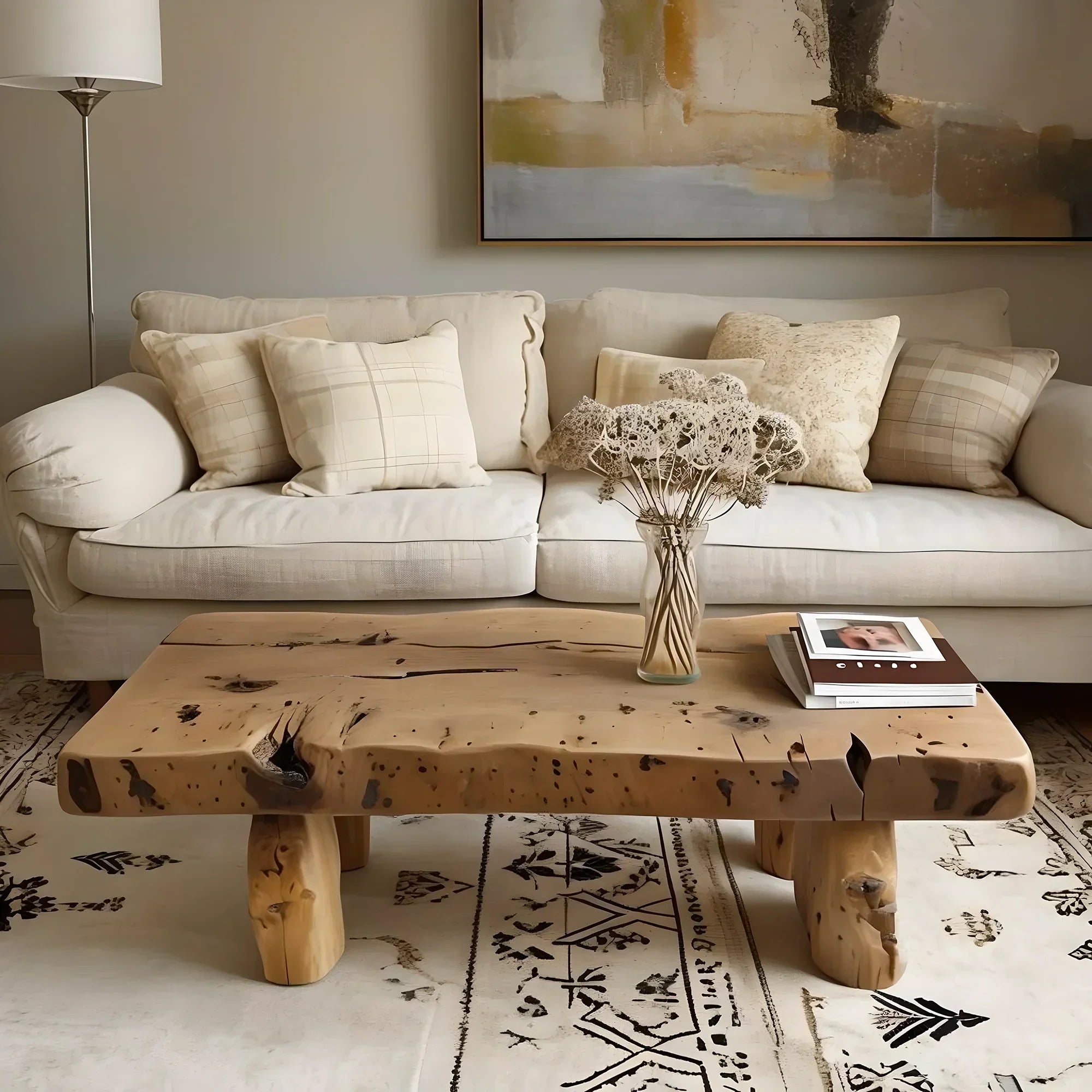 Solid wood sofa table 