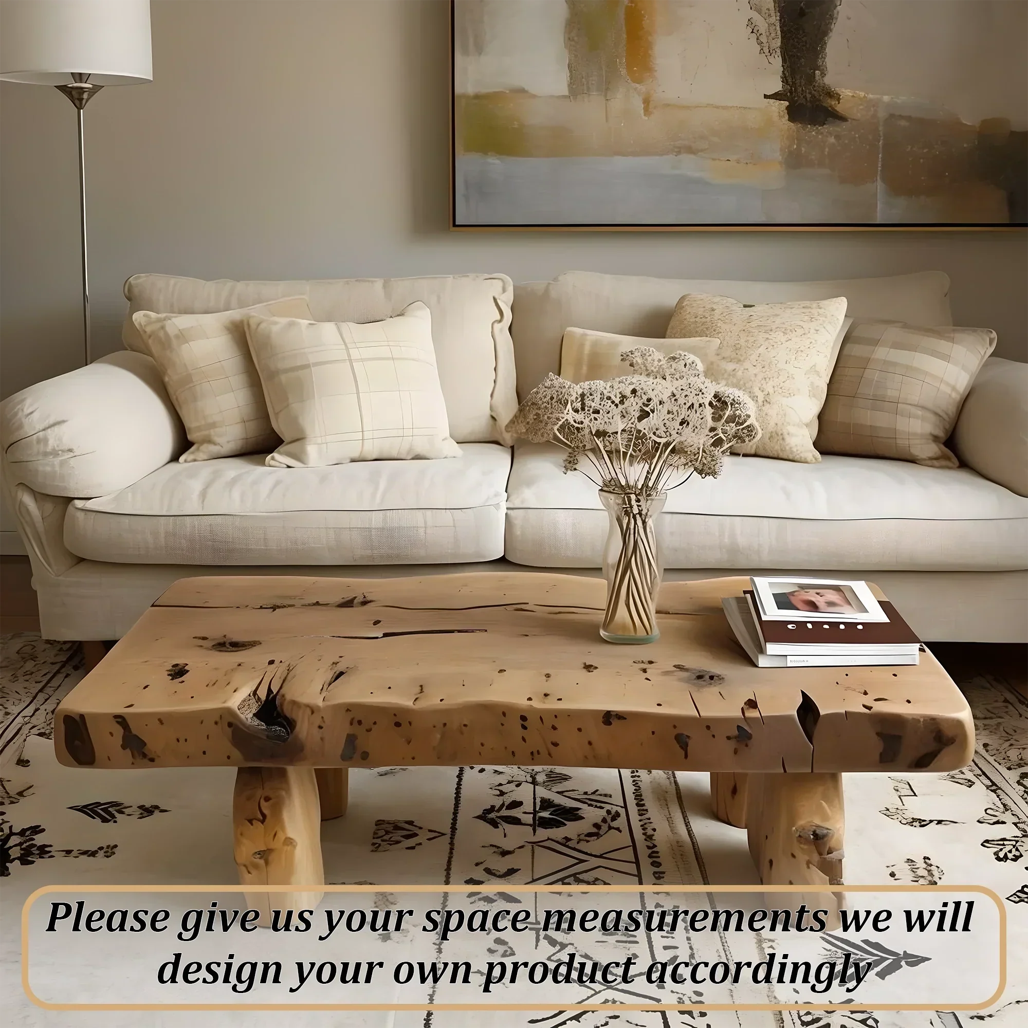 Solid wood sofa table 