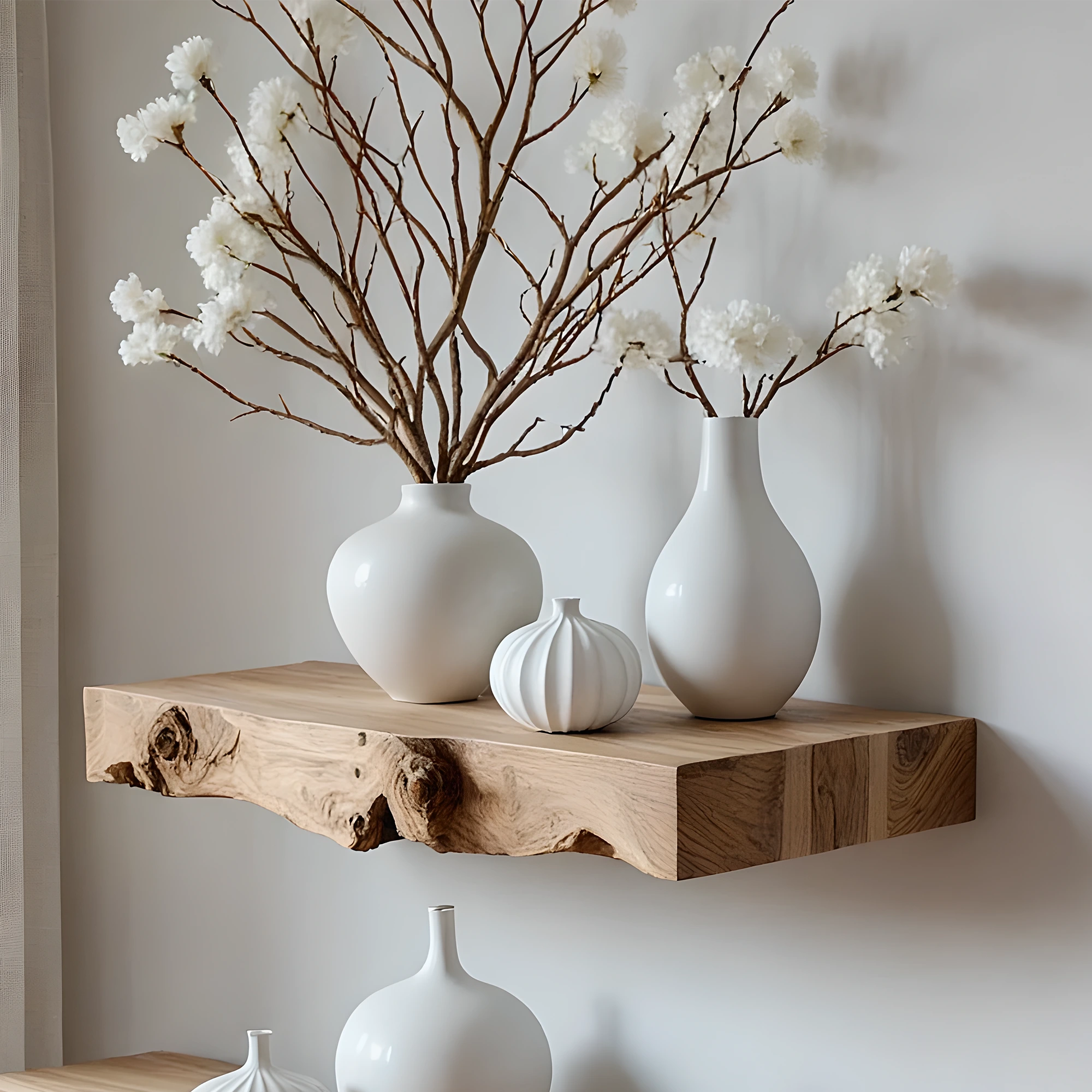 Solid floating shelves, book shelves, souvenir display shelves 