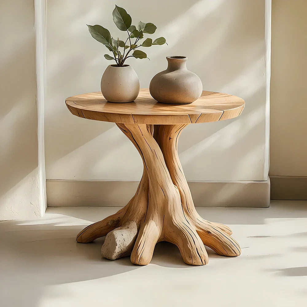 Solid wood table, handmade round table, live edge table, rustic table, handmade table unique home decor 