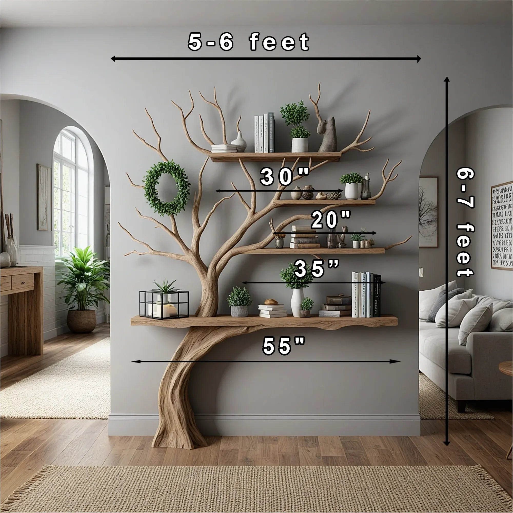 Tree branch montessori bookshelf mid century bookcase wall mount bookshelf corner bookcase christmas decor. 