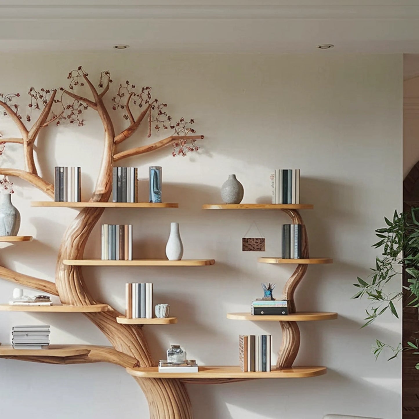 tree branch bookshelf floating bookshelf edge bookshelf wall mounted bookshelf handmade decorative wooden bookshelf 
