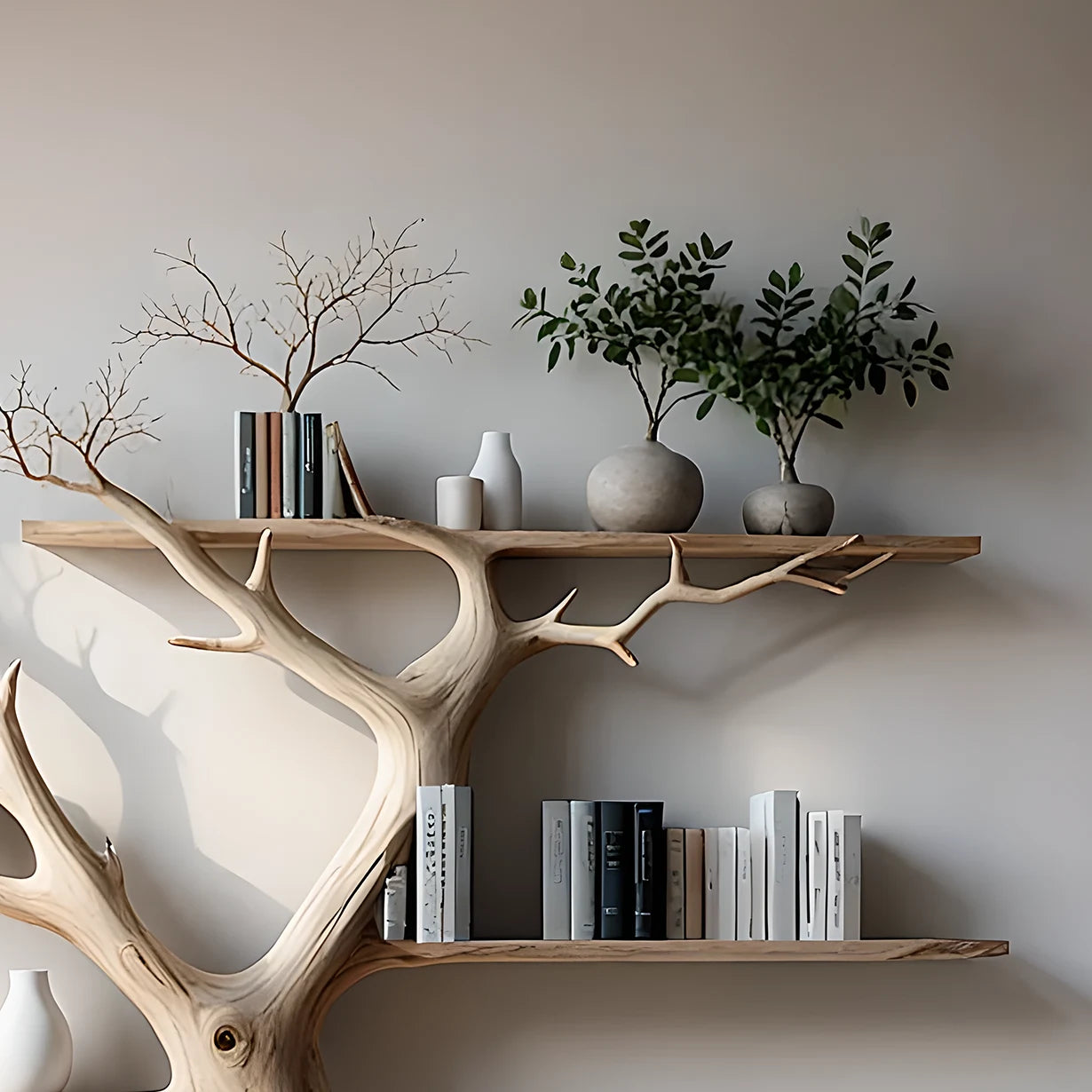 Tree branch bookshelf solid wood christmas tree bookcase mid century bookcase nursery bookshelf christmas gifts. 