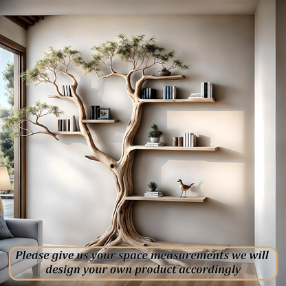 Tree-shaped bookshelves, souvenir display shelves 
