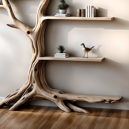 Tree-shaped bookshelves, souvenir display shelves 