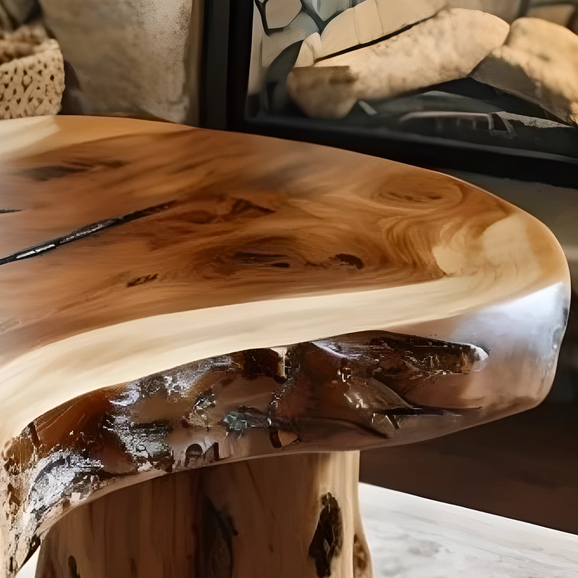 rustic tea table, solid wooden tea table 