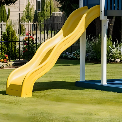 Wooden Outdoor Play Structure – Twin Playhouse, Swings & Slides for Kids