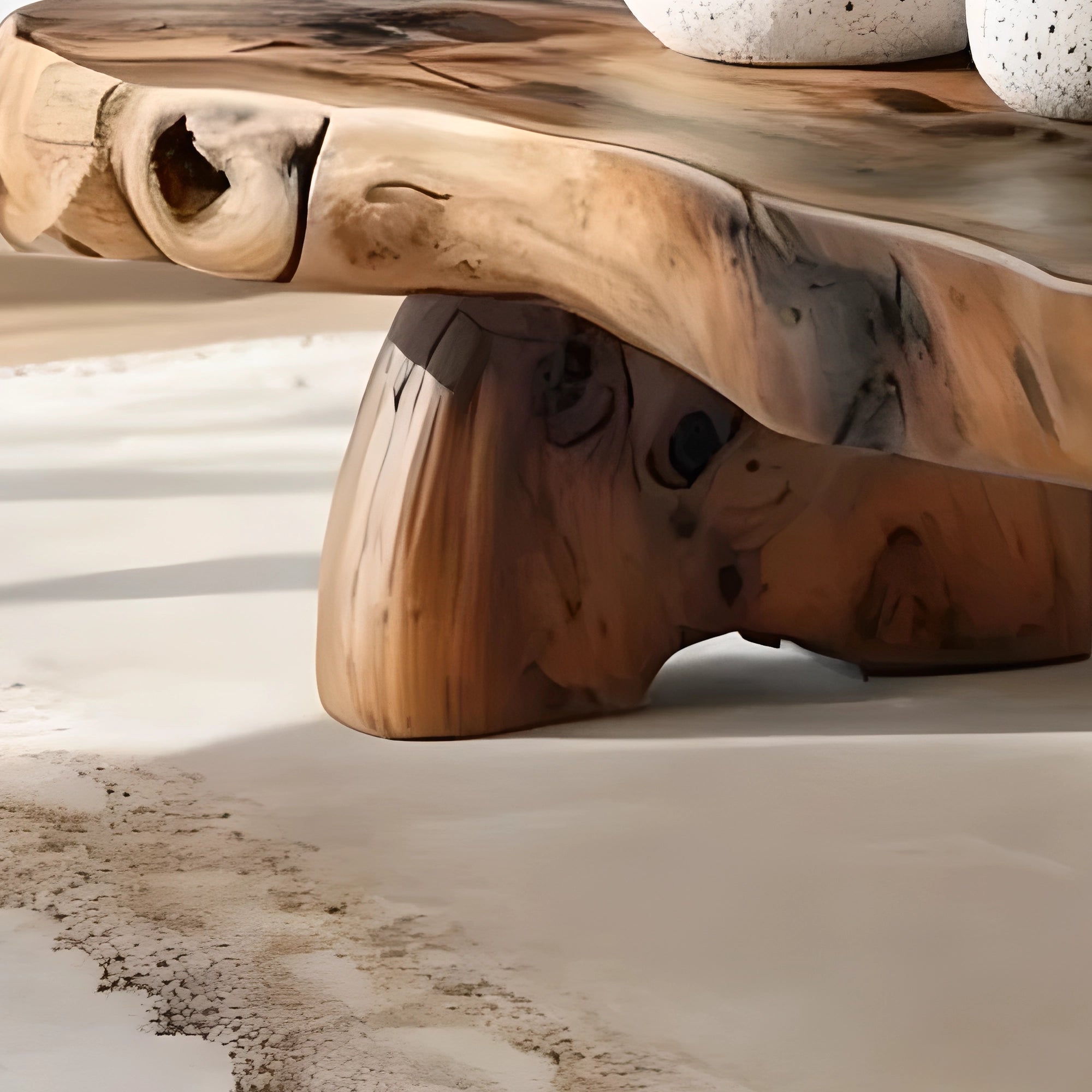 Handcrafted coffee table, modern driftwood coffee table,