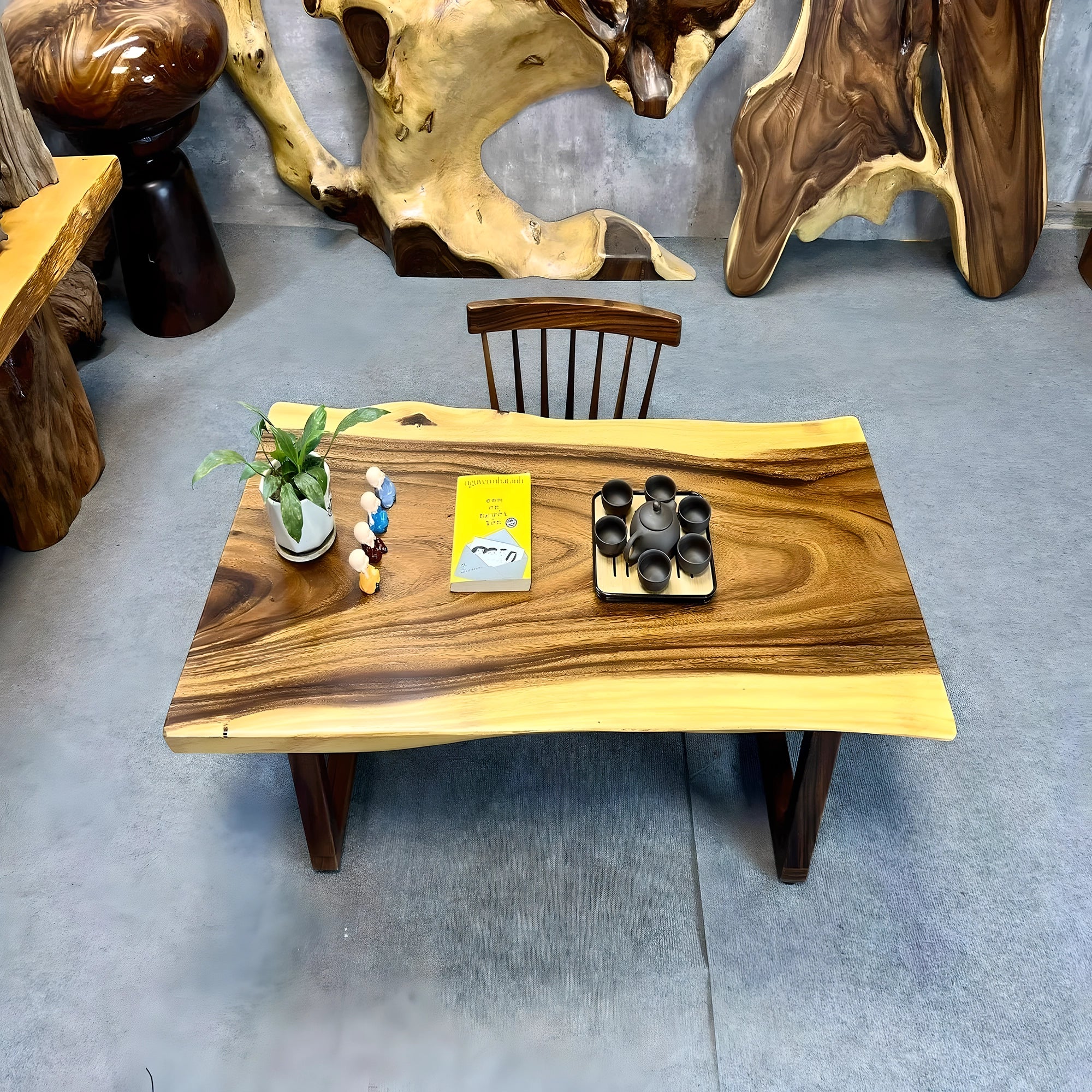 Modern wooden family tea table 