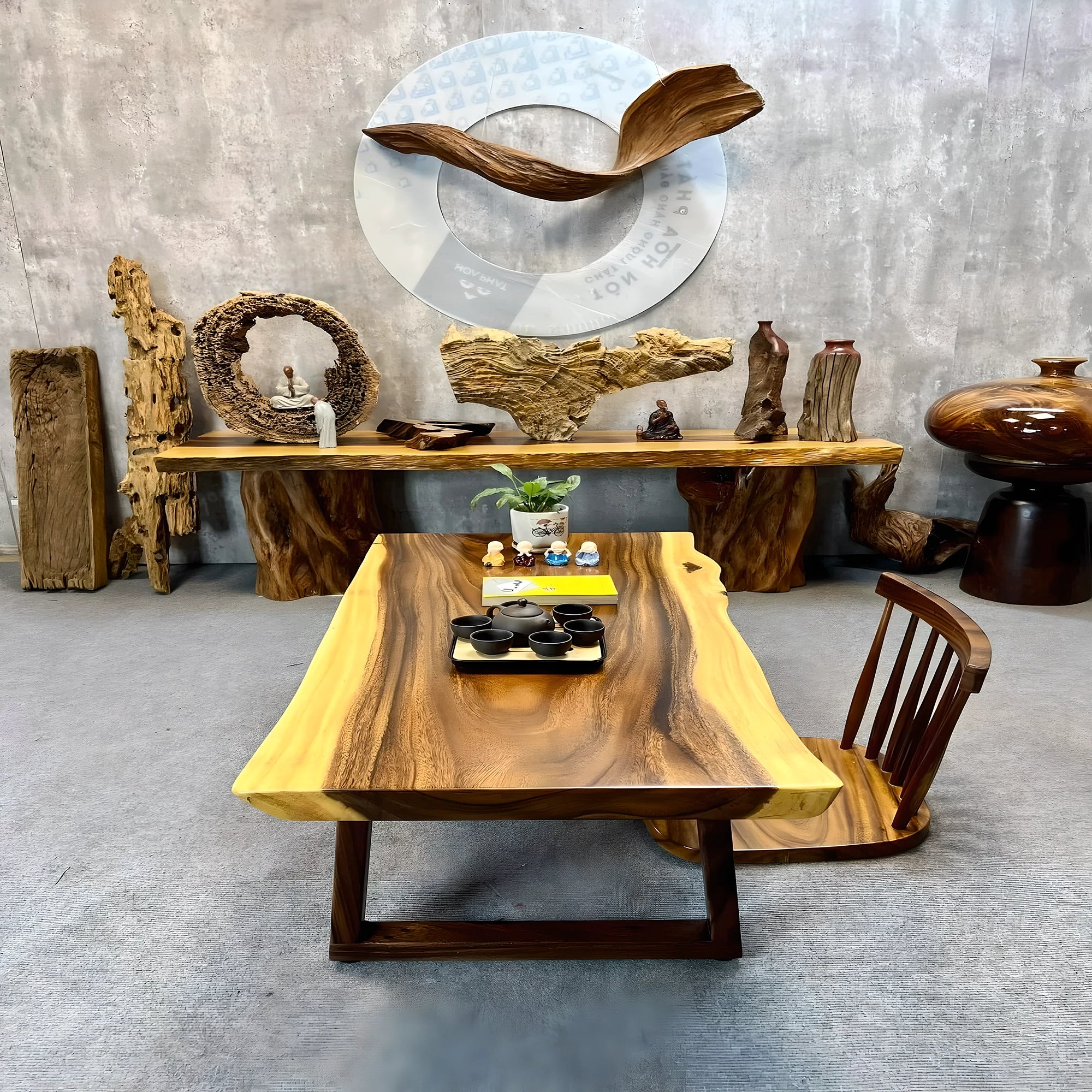 Modern wooden family tea table 