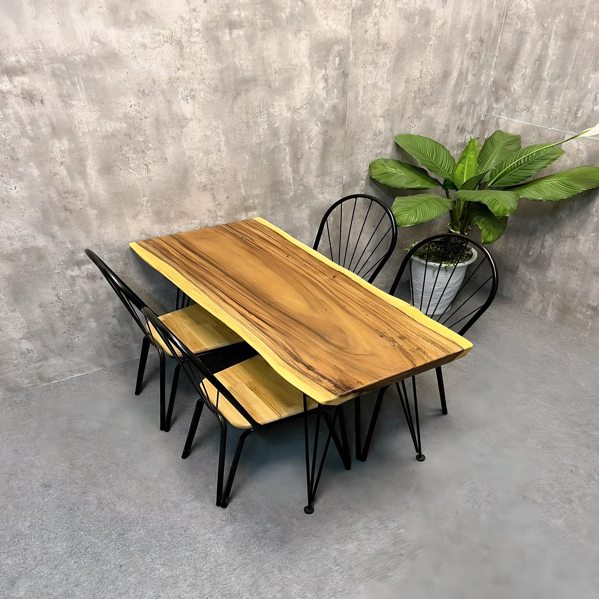 Modern wooden tea table Family dining table 