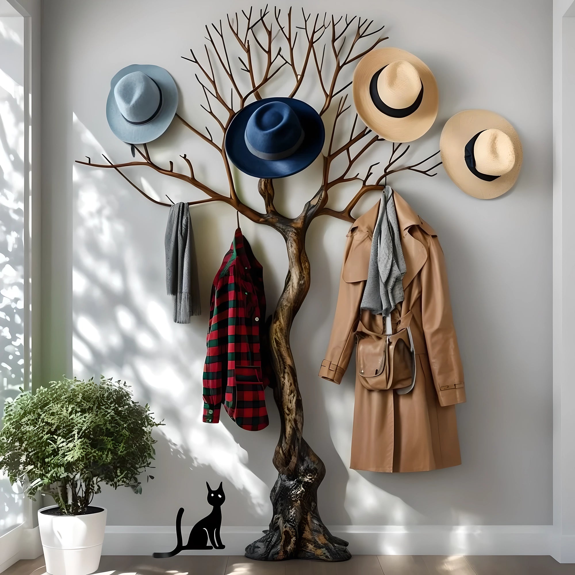 Coat racks, hat racks, book bag hooks made of solid wood 