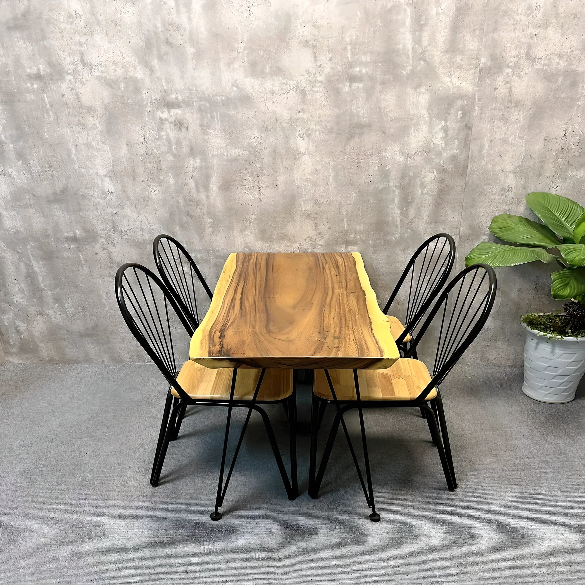 Modern wooden tea table Family dining table 