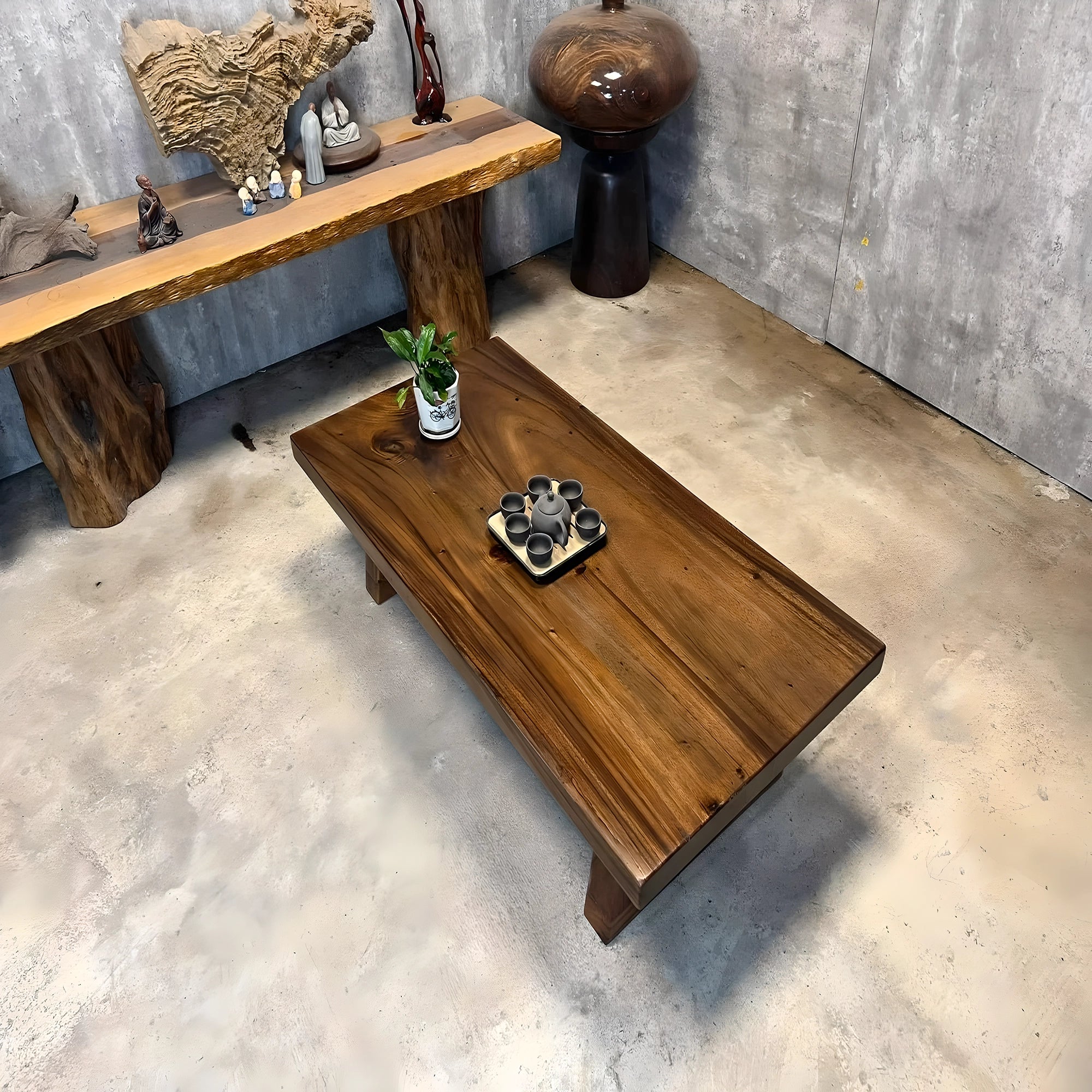 Tamarind wooden tea table in the living room 