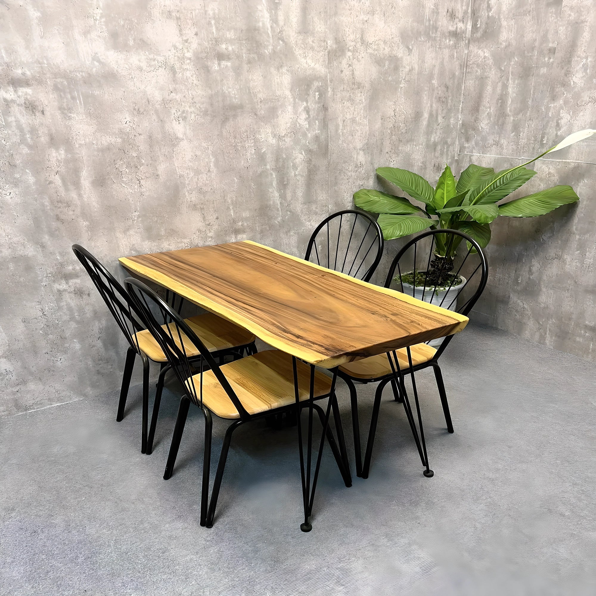 Modern wooden tea table Family dining table 