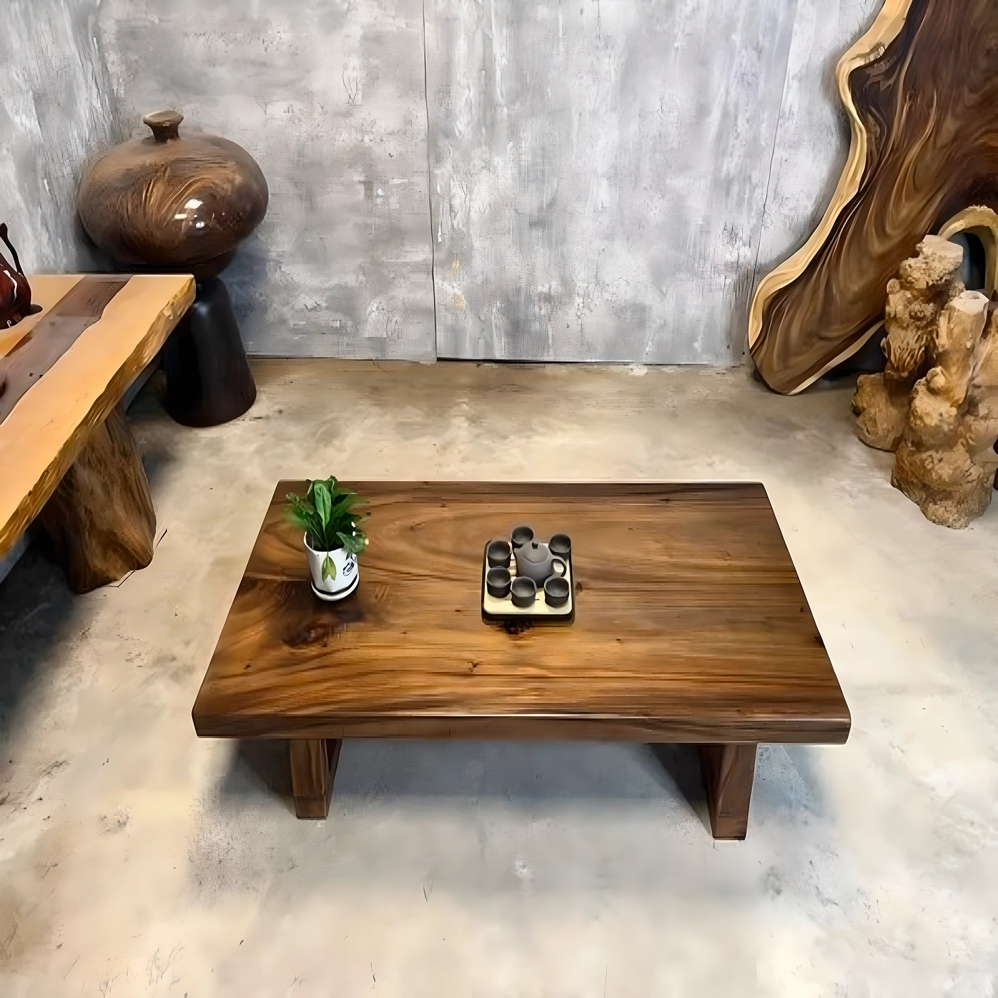 Tamarind wooden tea table in the living room 