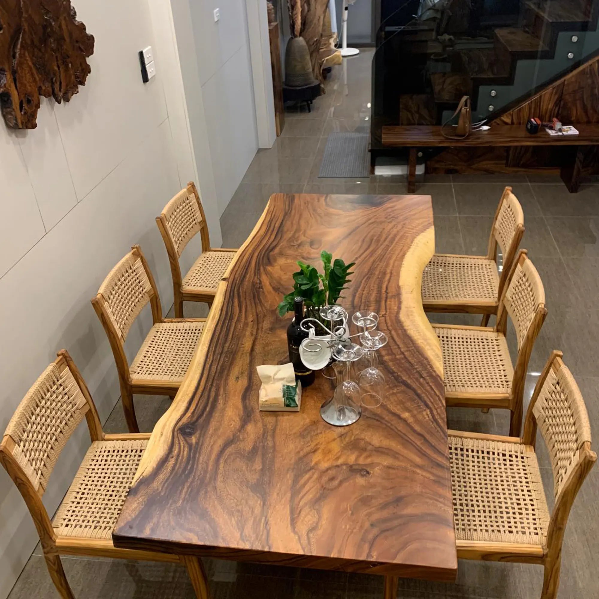 Live Edge Dining Table, Kitchen Table, Wood Table, Walnut Table, Modern Table, Imperial Wood Essence rustic dining table. 