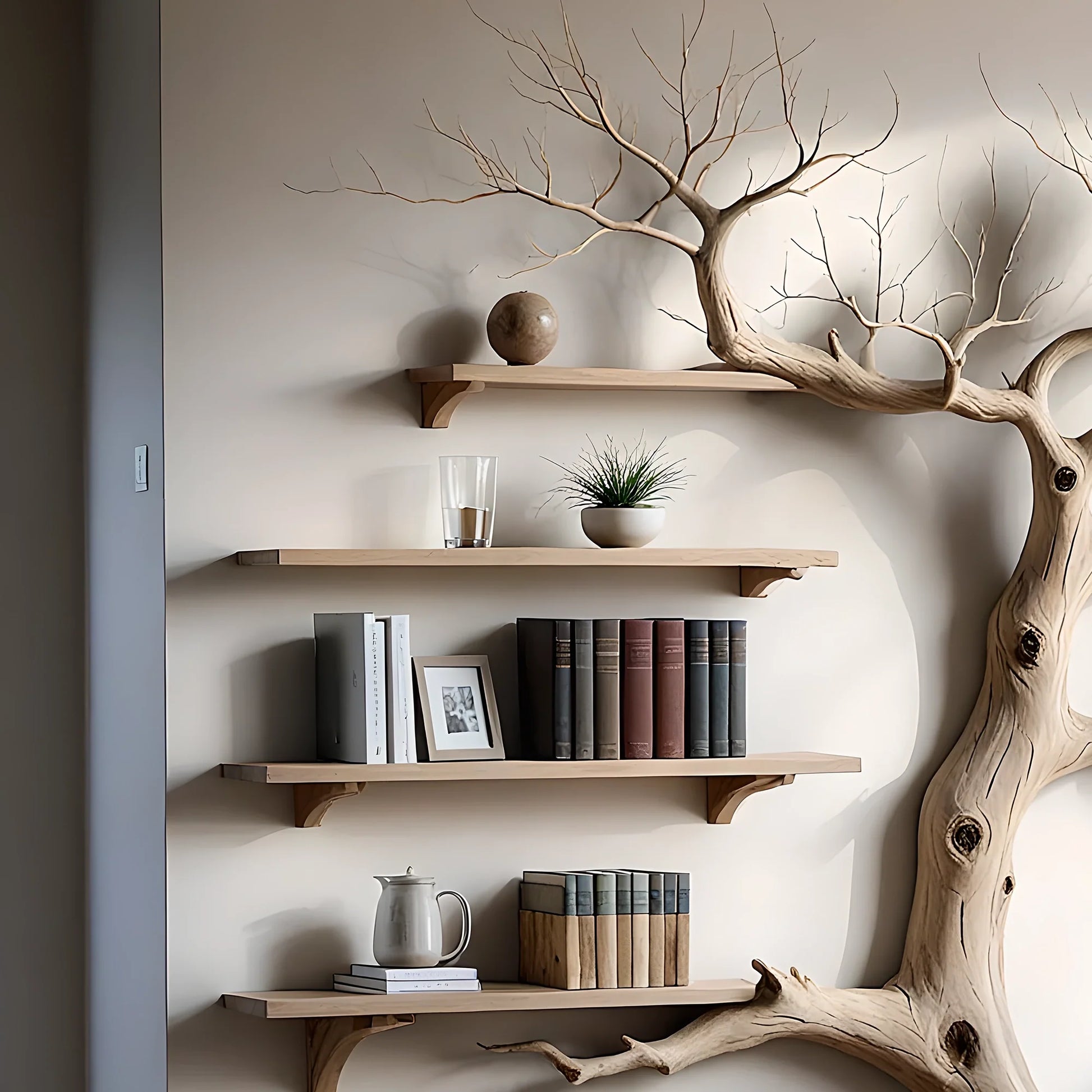 Wall decoration shelves, souvenir display shelves, tree-shaped bookshelf for room decoration 