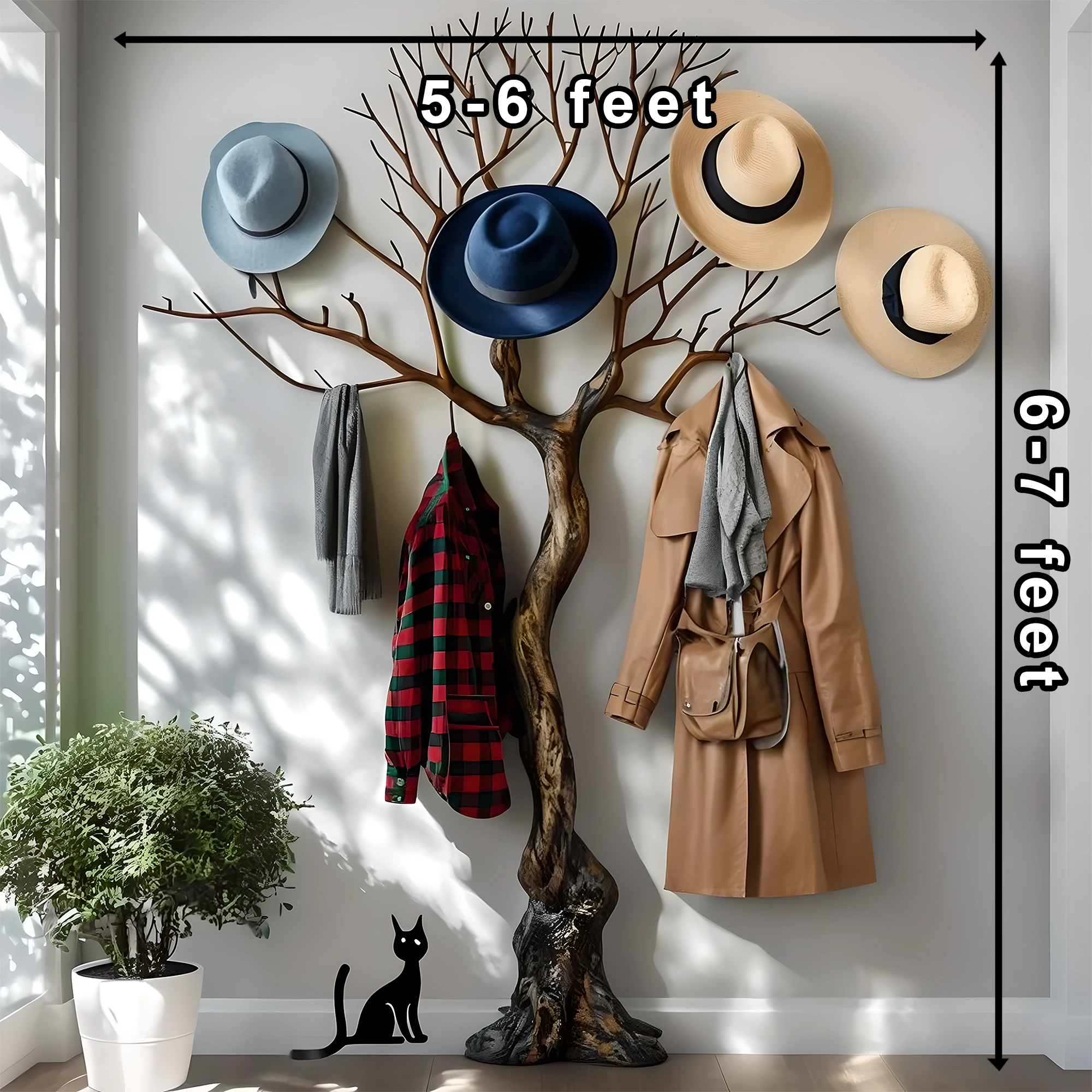 Coat racks, hat racks, book bag hooks made of solid wood 