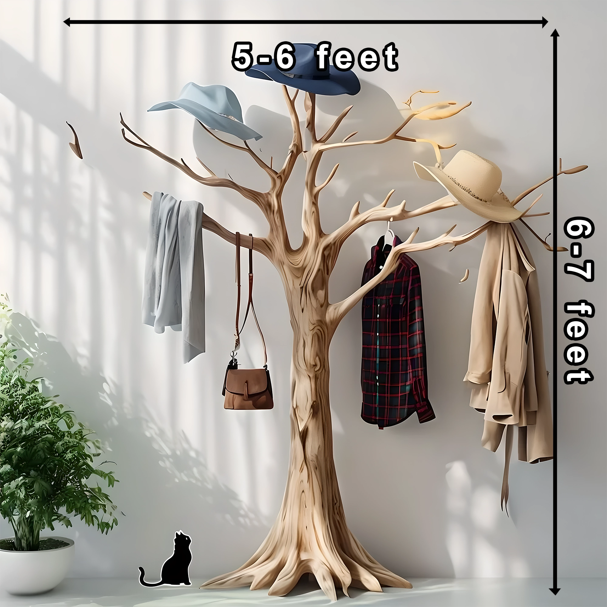 Driftwood hangers are shaped like solid wood 