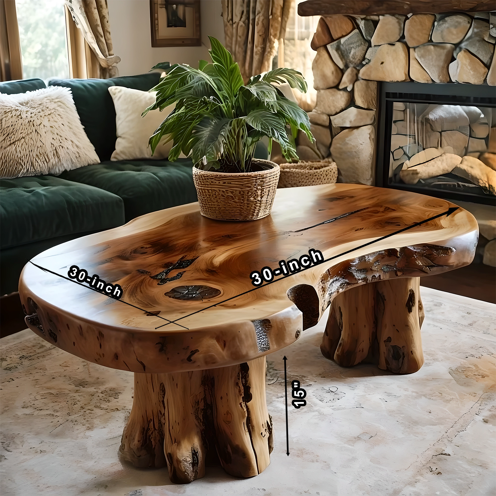 rustic tea table, solid wooden tea table 