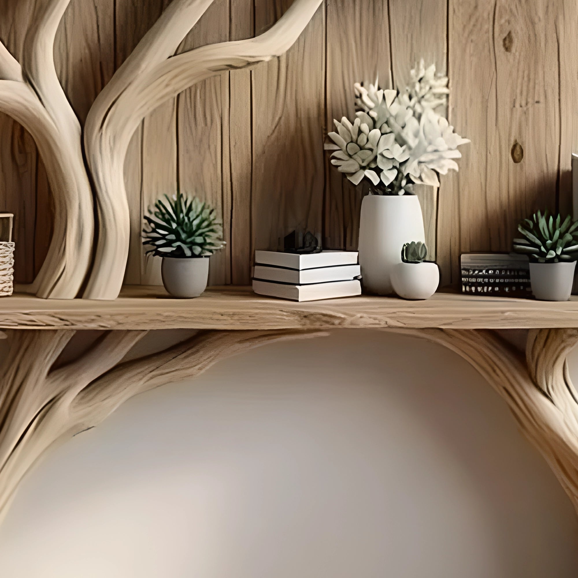 narrow table, decorative table, tree-shaped table 