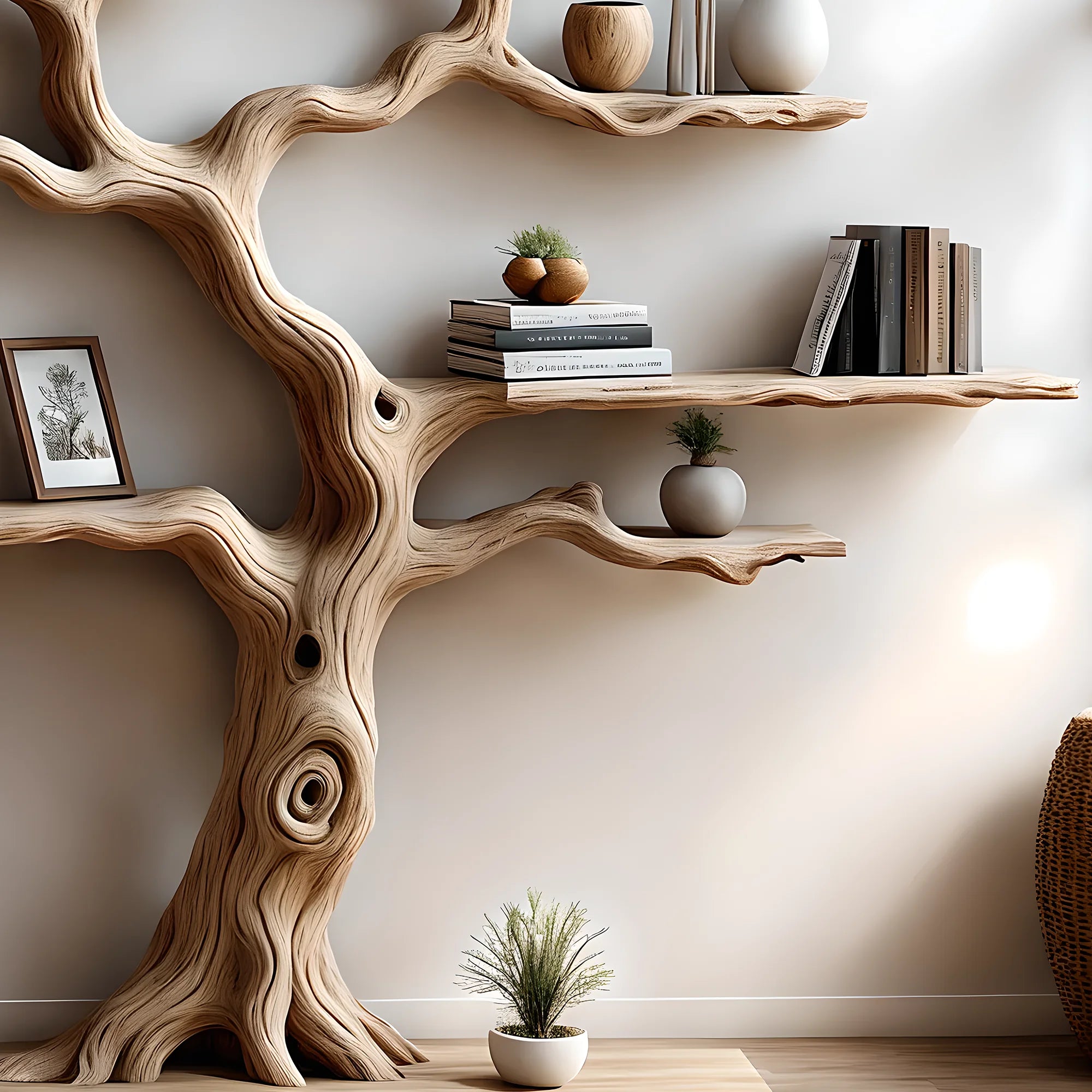 bookshelf wall decoration living room decoration children's room decoration tree-shaped shelf 