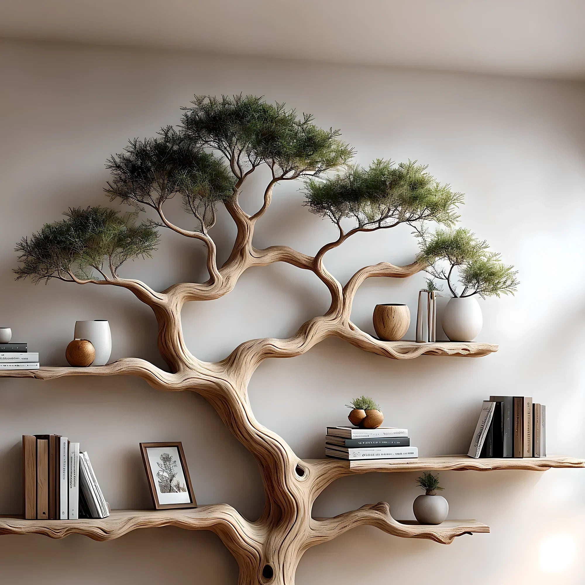 bookshelf wall decoration living room decoration children's room decoration tree-shaped shelf 